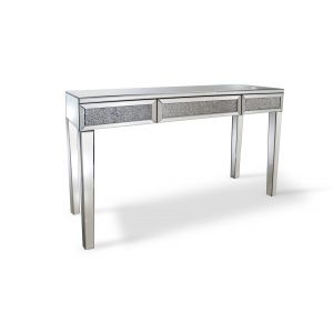 Image de Console coiffeuse 1 tiroir miroir et strass - Manihi