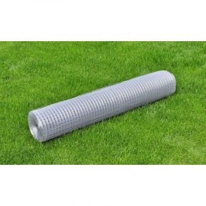 Image de VidaXL Grillage métallique carré 1x25 m Fil galvanisé Épaisseur 0,9 mm