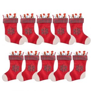 10 Petites Bottes de Noël garnies de 20 chocolats KINDER SchokoBons et Mini-Bueno | Idéal Noël d'entreprises, amicales, CSE, repas de famille