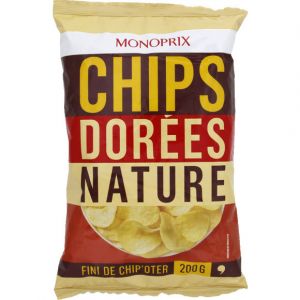 Monoprix Chips dor&eacute;es nature - Le sachet de 200g