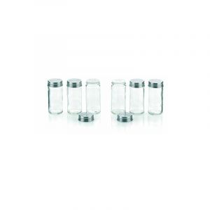Kela Fidelis 10859 Lot de 6 bocaux &agrave; &eacute;pices en verre