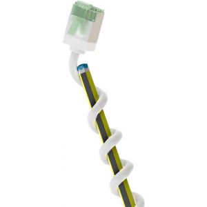 Goobay Cat 8.1 Câble Patch Ultra-Flexible, Slim, u/ftp, blanc - fiches extra-courtes, conducteur en cuivre sans oxygène (ofc) à 99,9 %, lszh, gaine tpe, awg