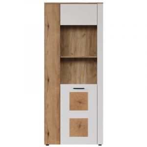 Calicosy Vitrine 2 portes dont une avec verre trempé L80 cm - vitoria