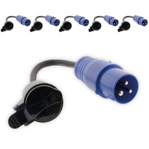 Zenitech Lot de 6 adaptateurs caravane femelle 16A en mâle CEE17