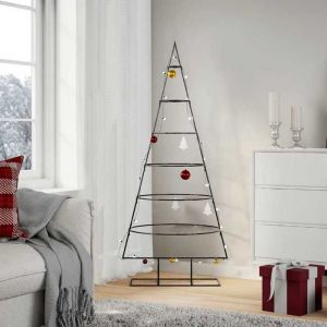 Sapin de No&euml;l - M&eacute;tal Noir - 150 cm - Design Contemporain - D&eacute;coration Personnalisable