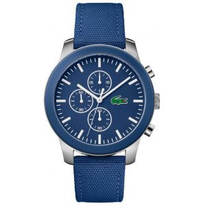 Image de Lacoste : Montre 2010945 - Chronographe Bracelet Nylon Boitier Acier Bleu Homme