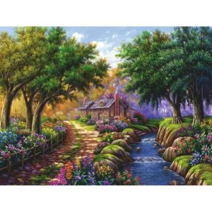 Image de Ravensburger Puzzle Cottage au Bord de la Rivière