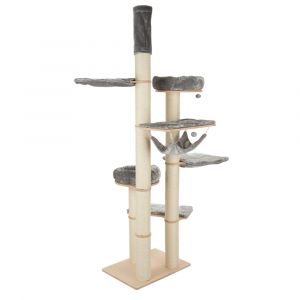 Arbre à chat Natural Paradise Amaryllis fixation plafond - gris clair (2 colis*)