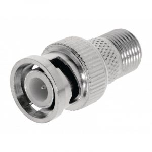 Valueline VLSP41965M - Adaptateur d'antenne Fiche F BNC Mâle - F Female Argent