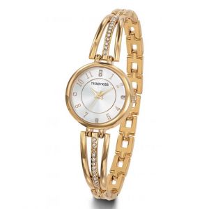 Trendy Kiss Montre TMG10110-03 - Montre Bracelet Acier Doré Strass Femme