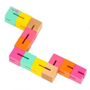 Keycraft Jeu d'éveil Bloc Bois Elastique