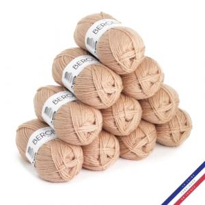 10 pelotes de laine - Camée - 100% acrylique - Bergère de France - Barisienne