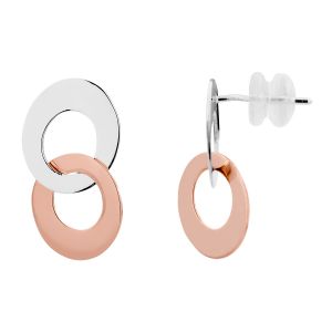 Cleor Boucles oreilles Boucles d'oreilles en Or 375/1000 Bicolore Femme multicolor - Taille 36