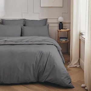 Essix Housse de Couette, Percale de Coton, Basalte, 200x200 cm