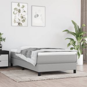 VidaXL Matelas de lit à ressorts ensachés Gris clair 100x200x20 cm