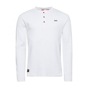 Superdry T-shirt manches longues &agrave; col tunisien et logo brod&eacute; Vintage