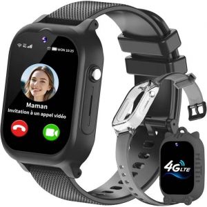 EUNICECG Montre Connect&eacute;e Enfant 4G GPS SOS Appel Vid&eacute;o &Eacute;tanche Cam&eacute;ra HD 4-12 Ans.