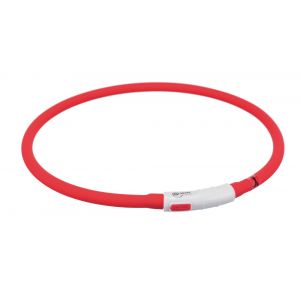 Trixie Flash anneau lumineux usb - XS-XL: 70 cm/ø 10 mm, rouge