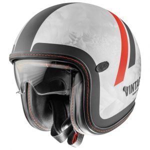 Premier Helmets Casque Jet Vintage Evo Platinum Edition Dr Do 92 Bm XS Red / White / Black