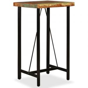 Table haute mange debout bar bistrot bois de récupération m if 60 x 60 x 107 cm 0902073