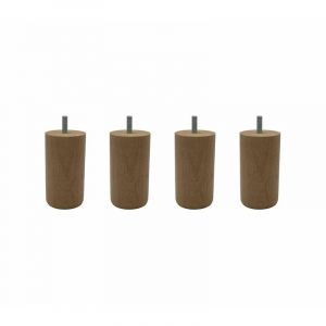 Someo 4 pieds cylindriques bois naturel 10 cm