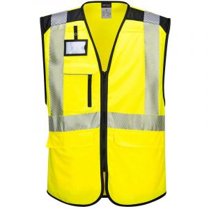 Portwest Gilet Multipoches haute-visibilité PW3 couleur : Jaune/Noir taille m