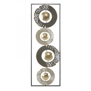 Alter Décoration murale, Fer, Avec motif floral, Dimensions : 31 x 3 x 90 cm