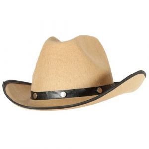 Fiestas Guirca chapeau de cow boy en feutre brun clair, taille unique