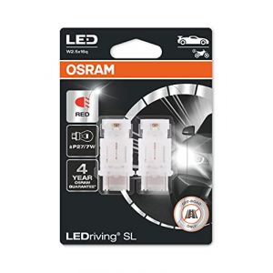 Osram LEDriving SL, ? P27 / 7W, Rouge, lampes de signalisation à LED, Off-road uniquement, pas d'homologation ECE, Double Blister