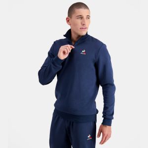 Image de Le Coq Sportif Sweat droit en coton mélangé signature Bleu - Couleur Bleu - Taille L