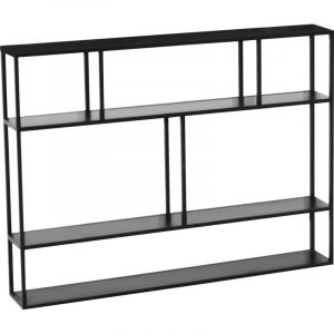Tagère murale 90 x 120 x 18 cm acier noir