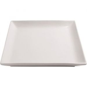 Visiodirect LOT DE 6 ASSIETTES PLATES CARREES CLELIA PORCELAINE L270 x lg270 mm