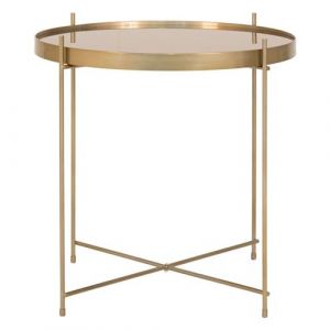 Table basse en acier coloré avec verre House Nordic Venezia