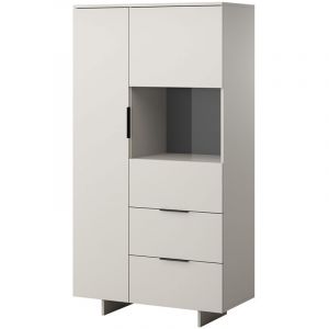 Bestmobilier - Canterbury - vitrine - beige - 170 cm