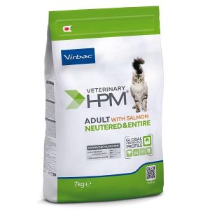 Virbac 7kg Adult Neutered & Entire Saumon Veterinary HPM croquettes pour chat