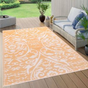 VidaXL Tapis d'extérieur Orange et blanc 80x150 cm PP