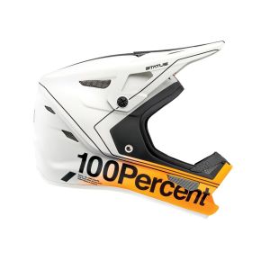 100% Casque integral enfant 100 status carby silver kid s 47 48 cm