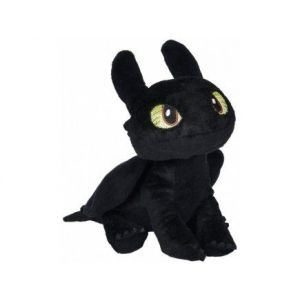 Nicotoy Peluche Dragons Dragon Noir Krokmou 32 Cm Peluche Licence Dragons Doudou Enfant