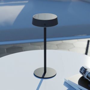 Calex Lampe à poser LED rechargeable Parma, à intensité variable, noir