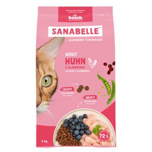 Sanabelle Adult avec poulet et myrtilles pour chat 2 kg