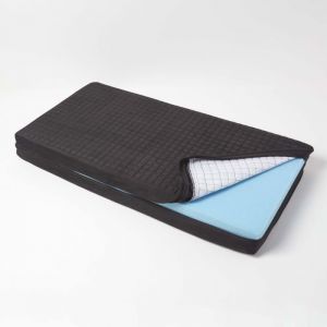 Housse de coussin en su&eacute;dine pour coussin pour canap&eacute; 2 places, Noir - Homescapes