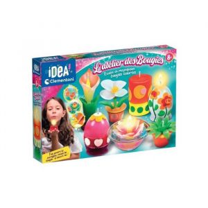 Clementoni Coffret atelier des bougies formes differentes - kit studio fabrique bougies cire - activite creative fille 8 ans - set jouet et carte