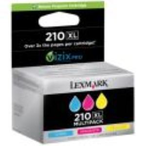 Lexmark 14L0269E - Pack de 3 cartouches d'encre n°210XL cyan, jaune et magenta