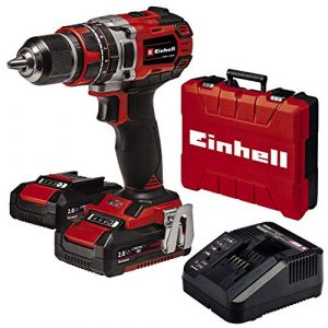 Image de Einhell Visseuse-perceuse à percussion sans fil TE-CD 18/50 Li-i BL Power X-Change (li-ion, 18 V, variateur électronique, fournie avec 2 batteries 2,0 Ah Power X-Change et un chargeur rapide)