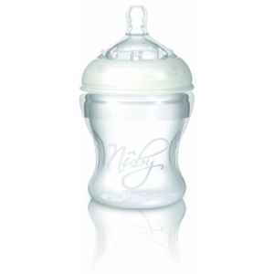 Image de Nûby NT67016 - Biberon Natural Touch souple en silicone 150 ml avec tétine Softflex débit lent (0 mois +)