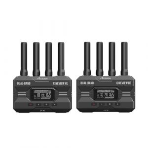 Accsoon CineView HE Système de Transmission sans Fil 2.4GHz+5GHz Bi-Bande Technologie de Transmission HDMI 1080p, 1200 Ft et 0,06s Latence, Support APP Surveillance