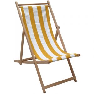 Jardin prive Chilienne agrafée Rayures - Jaune / Blanc