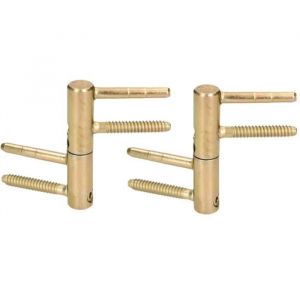 Lot de 2 bandes de perçage universelles en laiton de 16 mm - Pour porte d'entrée - Robuste - Grande capacité de charge - Tête de cylindre réglable