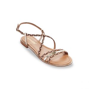 Les Tropéziennes par M. Belarbi Femme Homage Sandale, Tan-Multi, 40 EU