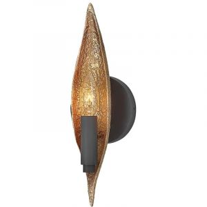 Elstead Hinkley Willow Applique murale Carbon Black avec Deluxe Gold